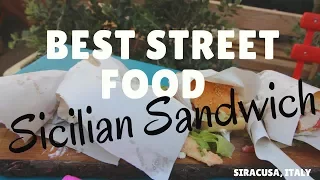 BEST Italy Street Food -  HUGE Sicilian Sandwich in Siracusa