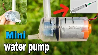 How To Make A Mini Water pump At Home injection syringe