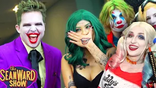 THE JOKER vs COMIC CON! Spider-Man, Batman, Harley Quinn - The Sean Ward Show