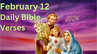 February 12 Daily Bible Verses, Verse of the day, todays verse 2024