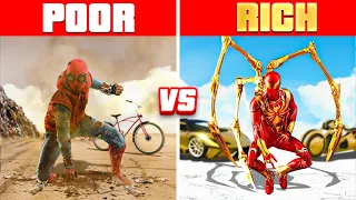 POOR Spider-Man vs. RICH Spider-Man In GTA 5! (GTA 5 RP Mods)