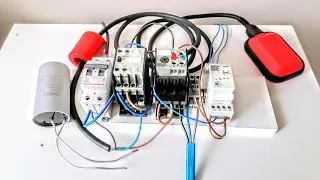 How to make a deep well submersible pump liquid level relay and floater connection.