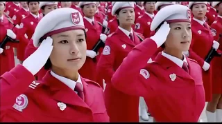 CHINESE GIRLS IN THE PARADE UNDER SONG Katyusha / КИТАЙСКИЕ ДЕВУШКИ НА ПАРАДЕ ПОД ПЕСНЮ КАТЮША