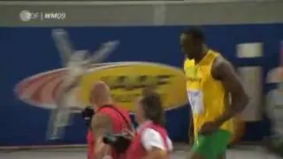 WM 2009 Berlin - World Record 100m - Usain Bolt - 9.58 HQ