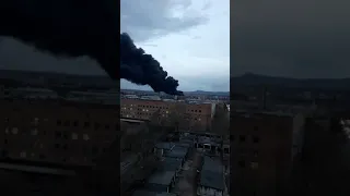 Пожар в Красноярске КасМаш.