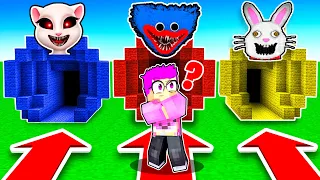 DON'T CHOOSE THE WRONG MYSTERY CAVE In MINECRAFT! (EVIL TALKING ANGELA, SONIC.EXE & MORE!)