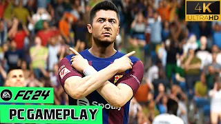 EAFC 24 El Clasico Gameplay | Real Madrid vs Barcelona  • 4K 60FPS • Realism Sliders