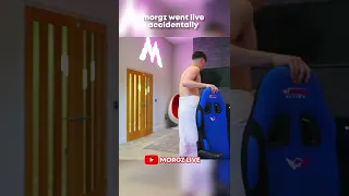 Morgz LIVE on Stream after SHOWER... (He Had NO IDEA) #Shorts