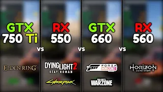 GTX 750 Ti vs RX 550 vs GTX 660 vs RX 560 - Test In 6 Games!