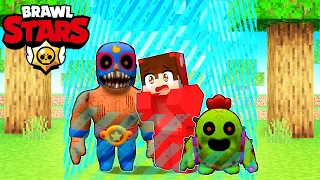 ZAMKNIĘTY w BARIERZE ze STRASZNYMI BRAWL STARS ⭐ w Minecraft!