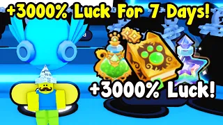 I Hatched Dominus Egg For 7 Days With 3000% Luck In Pet Simulator 99!