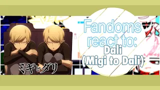 Fandoms react to each other || Migi to Dali || React to Dali || gcrv