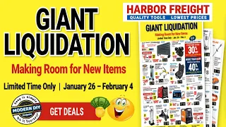 Harbor Freight Giant Liquidation Sale January 2024 - AKA Indoor Parking Lot Sale