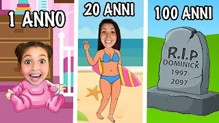 DOMINICK VIVE 100 ANNI IN UN GIORNO! *mai giocare a 100 life simulator per 24 ore*