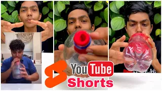 🎈Balloon and bottle experiment 😂😂 #shorts #youtubeshorts #experiment #trending #balloon #bottle