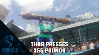 2018 World's Strongest Man | Hafþór Júlíus Björnsson Presses 355 Pounds