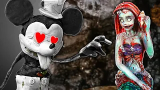 Seus Medos da Disney Quase Reais: Mickey Sinistro, Sereia Zumbi e Branca de Neve Assombrada! 🐁🧜‍♀️🍎