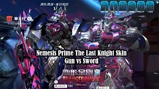 TRANSFORMERS Online 变形金刚 - Nemesis Prime The Last Knight Skin Gun vs Sword Show Gameplay
