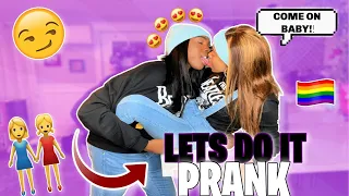 “LETS DO IT” ON THE KITCHEN COUNTER PRANK!! *CUTE REACTION*