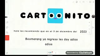 (falso) cierre de cartoonito e inicio de Boomerang