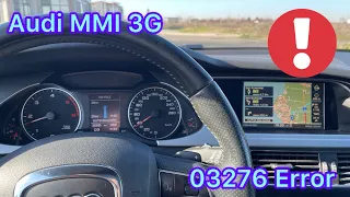 Ошибка 03276 Audi MMI 3G | после обновления ПО | Audi A4 B8 #audi #errorcode  #vcds