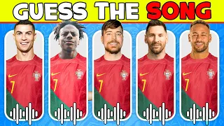 (FULL QUIZ) Guess Football Player by Hair/ Jersey/ Idol/ Celebration + SONG | Ronaldo, Messi, Neymar