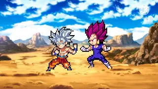 goku ultra instinct vs vegeta ultra ego (sprite animation)