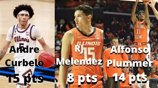 Andre Curbelo, Alfonso Plummer, RJ Melendez - Illinois vs Purdue (02/08/22)