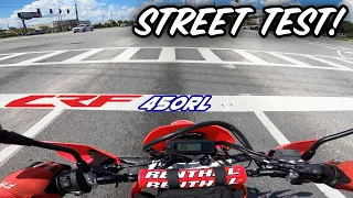 First Impressions of riding the 22' Honda CRF450RL around town and the neighborhood!