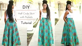 DIY Half Circle Skirt with Pockets Tutorial Part 1