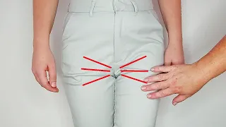 🌺✅Sewing trick. How to fix wrinkles on pants between legs