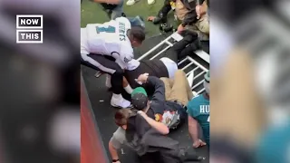 Eagles Fans Fall As Railing Collapses #Shorts