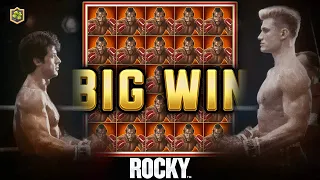 EPIC Big WIN New Online Slot 💥 Rocky 2023 💥 Playtech - All Features