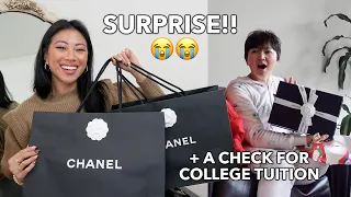 SURPRISING MY MOM WITH A CHANEL BAG! Unboxing + Her Reaction 🥺🤍