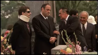 The Sopranos Episode 4 AJ Stares at Tony at Jackie Aprile Funeral
