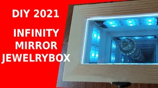 DIY - How To Make A Cheap Infinity Mirror Jewelry Box - Full DIY Video!