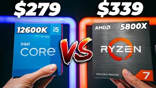 16-Thread CPUs ➡ i5 12600k DDR4/5 vs Ryzen 7 5800x - AMD is in BIG TROUBLE! #creators