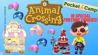 Opening 10 Special Fortune Cookies In Animal Crossing Pocket Camp!🥠🎠