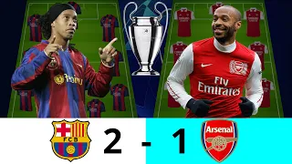 Final UCL 2006😱🥶|| Barcelona vs Arsenal Line-up & Goals