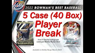 CASE #4 of 5   -   2022 BOWMAN'S BEST 5 Case (40 Box) Player Break eBay 04/24/23