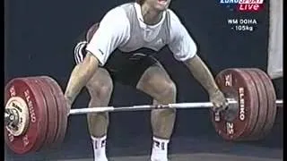 2005 World Weightlifting 105 Kg Snatch.avi