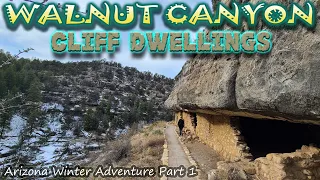 Walnut Canyon CLIFF DWELLINGS | Arizona Winter Adventure Part 1 #explore #ancient #history #hike