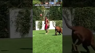 Messi playing with his dog vs Ronaldo playing with ......😈