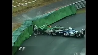 MT89 Formula1 2003 Interlagos GP Montoya Pizzonia Crash