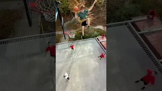 50FT BASKETBALL DUNK 🤯 I AM A TRAINED PROFESSIONAL DO NOT ATTEMPT