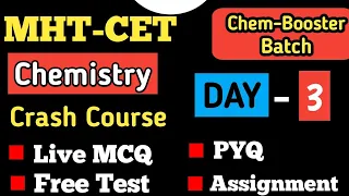 Day 3 |  PYQ I Solutions | Chem-Booster Batch | MHT-CET | 30 Days Plan