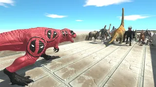 Trying to escape from DEADPOOL T-REX - Animal Revolt Battle Simulator