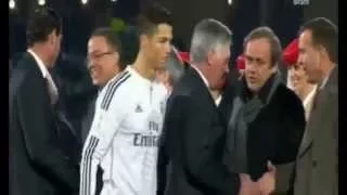 Cristiano Ronaldo ignore Michel Platini coupe du monde des clubs 2014 MAROC