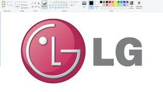 How to draw LG Logo on computer using Ms Paint | Famous Logo Drawing.