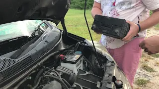 How to jump start a car without jumper cables (The Bahamian Way)